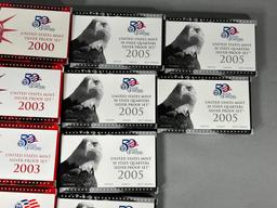 Group Lot of 16 Silver Proof Sets US Mint