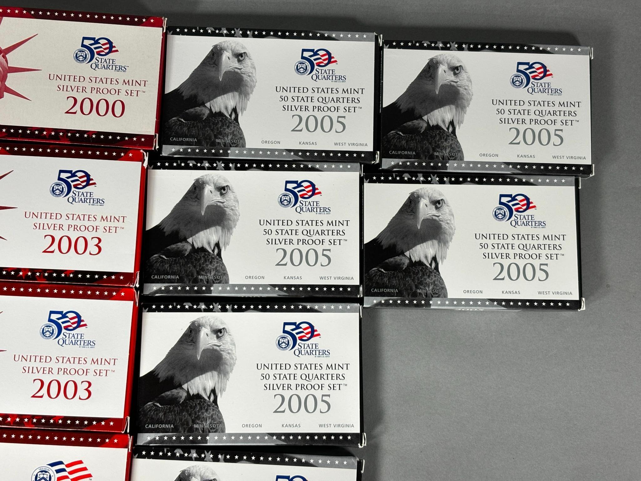 Group Lot of 16 Silver Proof Sets US Mint