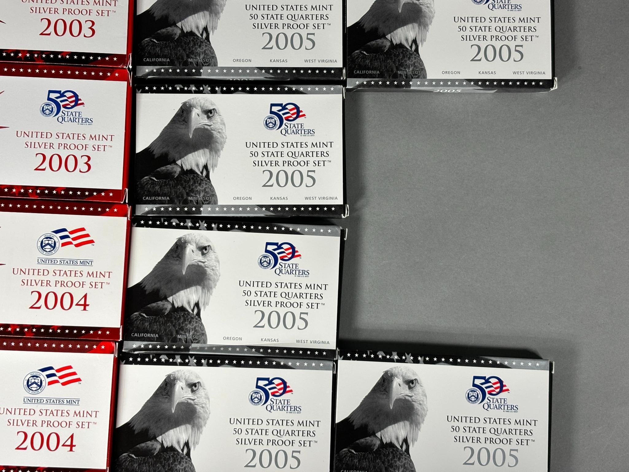 Group Lot of 16 Silver Proof Sets US Mint