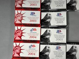 Group Lot of 16 Silver Proof Sets US Mint
