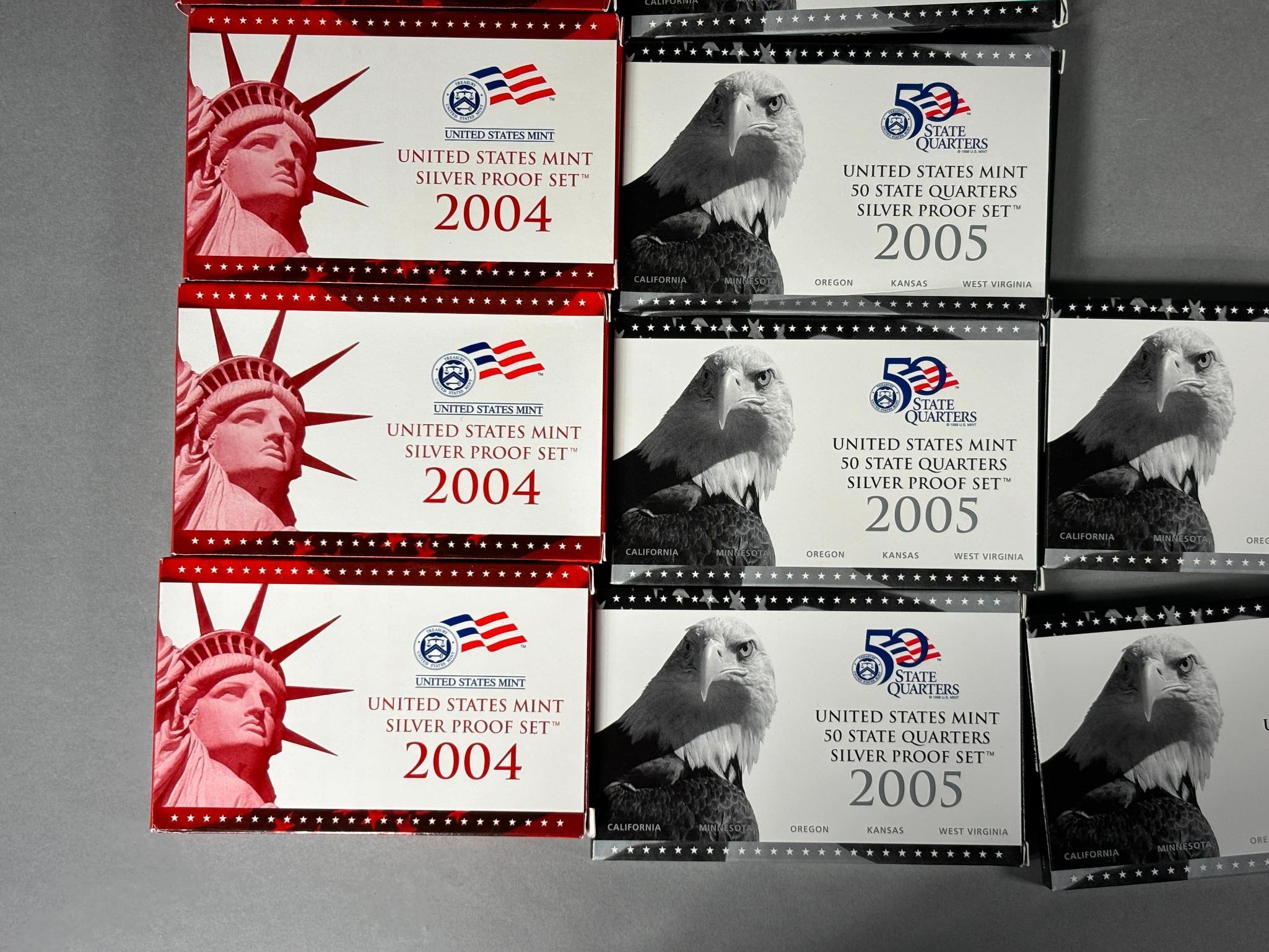 Group Lot of 16 Silver Proof Sets US Mint