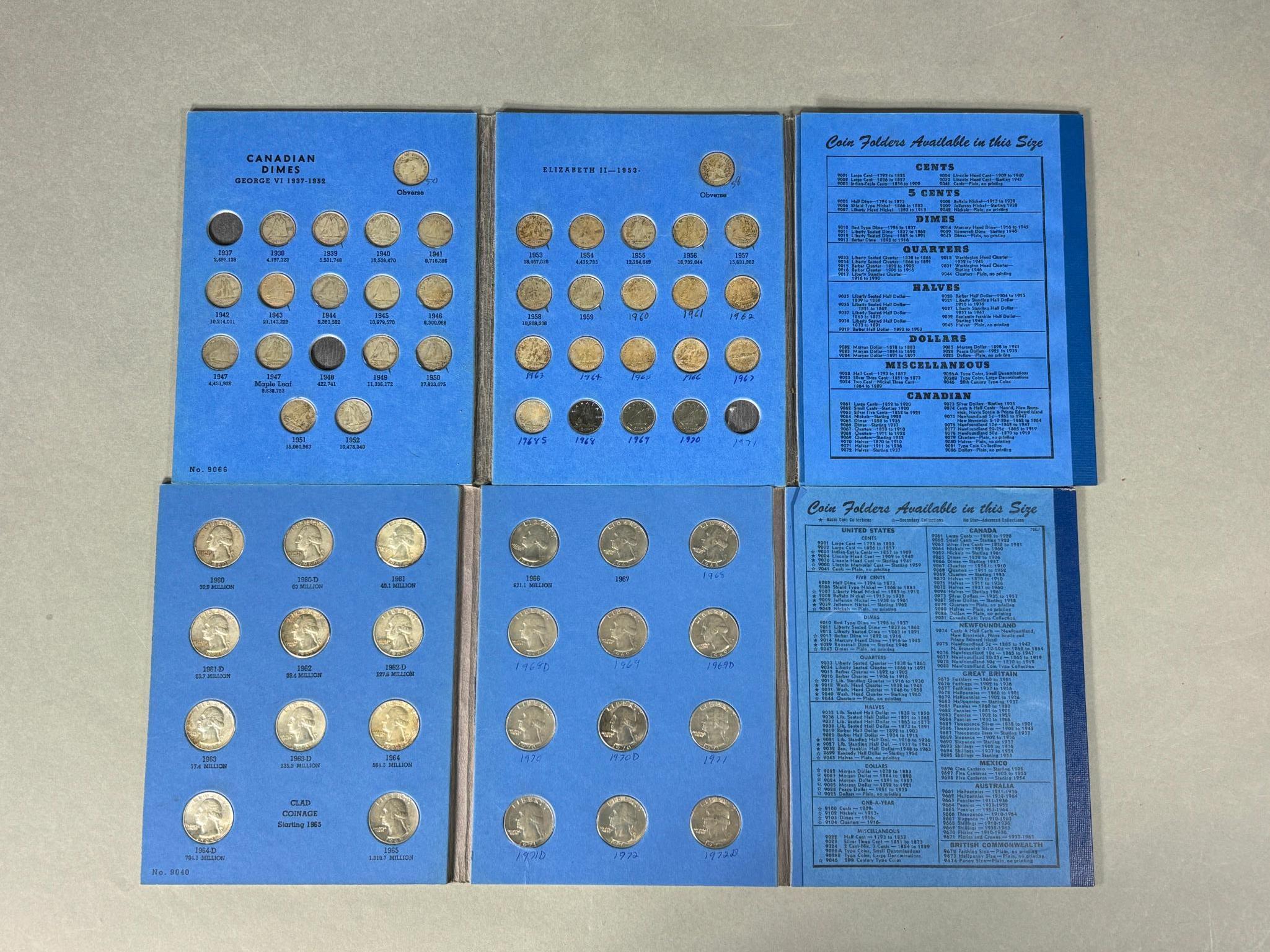 Silver Coins in Collector Books Antique
