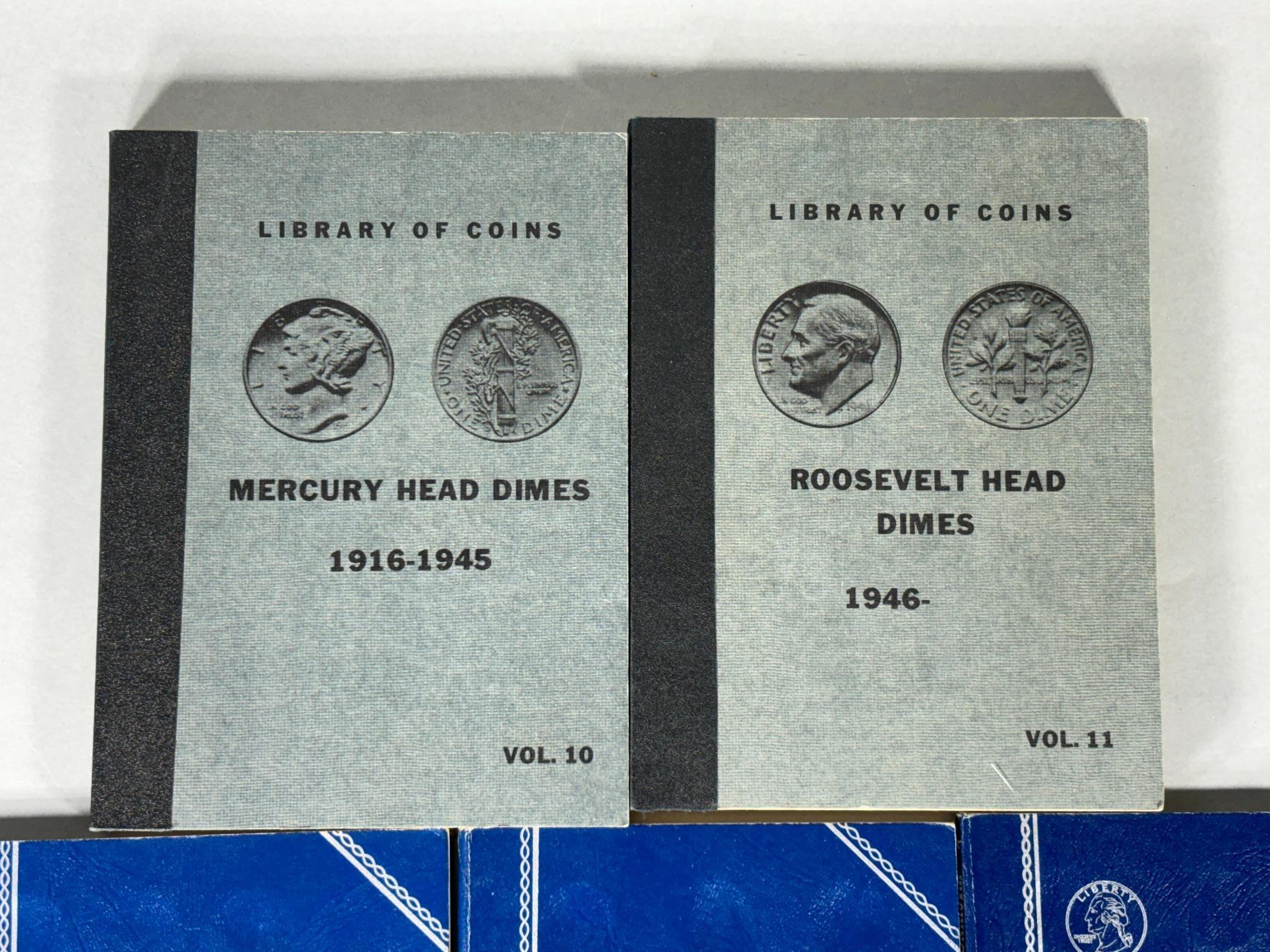 Silver Coins in Collector Books Antique