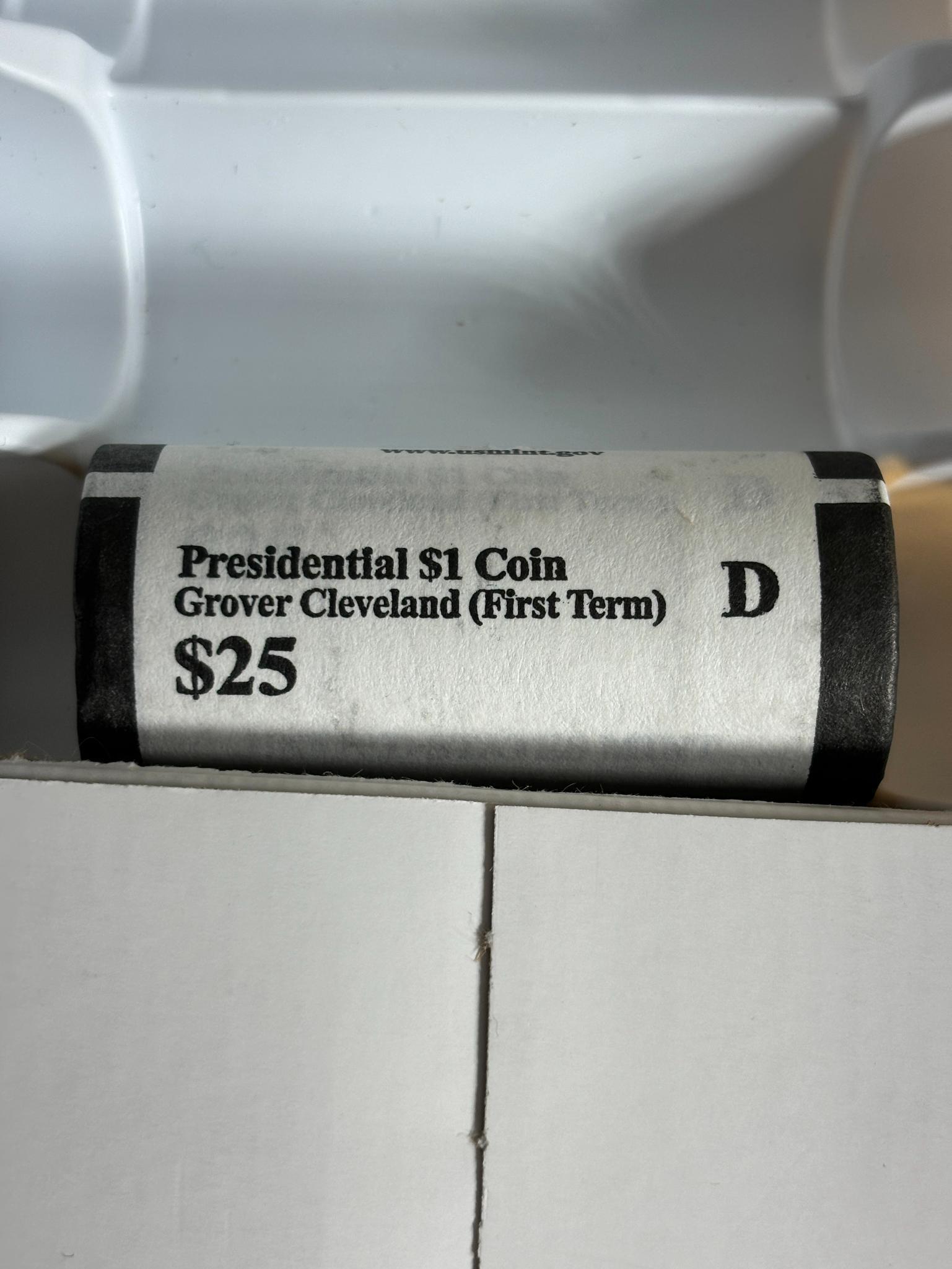 Huge Lot of Uncirculated Sealed Mint Coin Rolls $1 Coins $725 Face Value