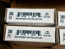 Lot of Uncirculated Sealed Mint Coin Rolls $80 Face Value 1/2 Dollar Coins