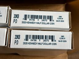Lot of Uncirculated Sealed Mint Coin Rolls $80 Face Value 1/2 Dollar Coins