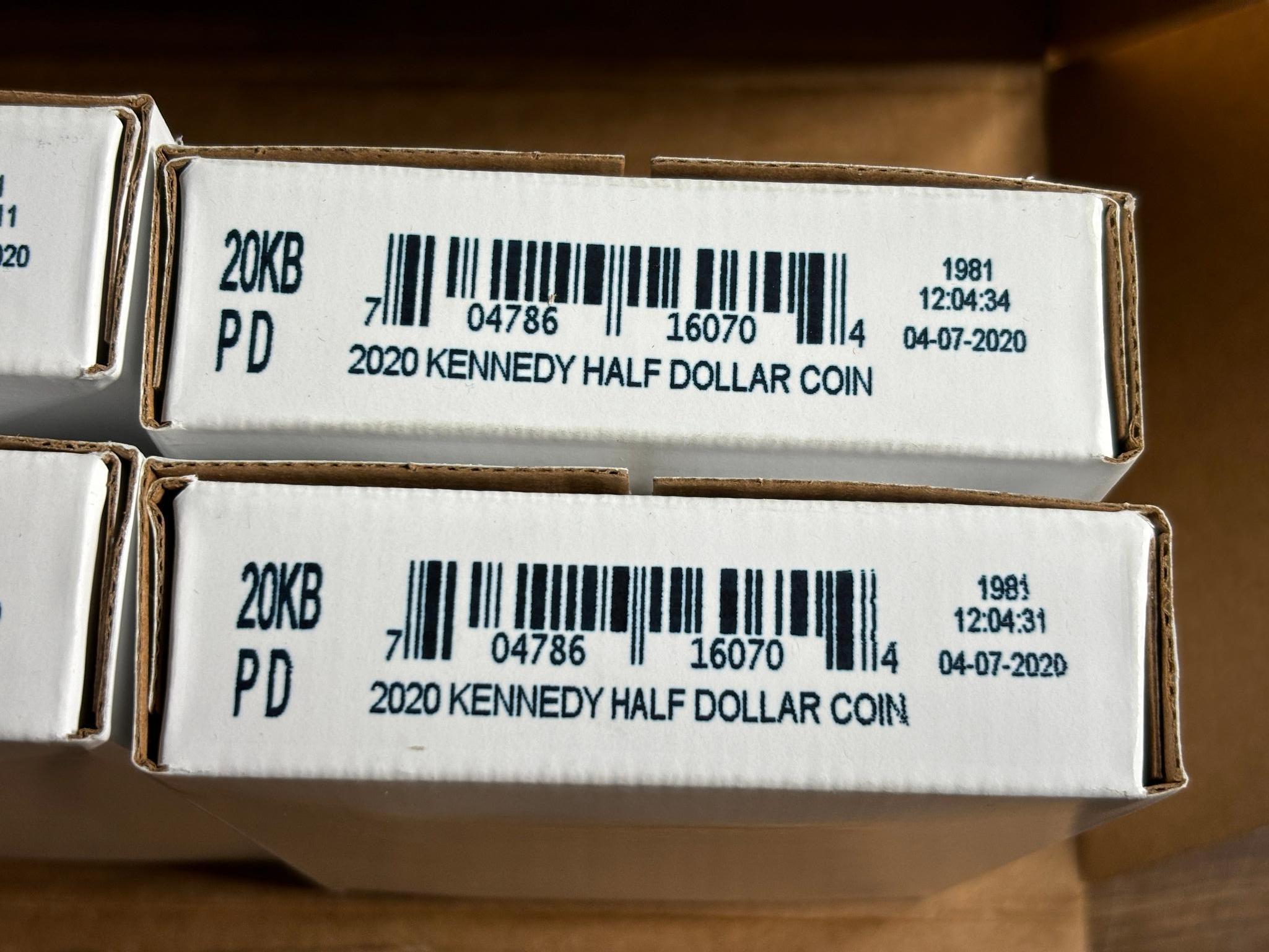 Lot of Uncirculated Sealed Mint Coin Rolls $80 Face Value 1/2 Dollar Coins