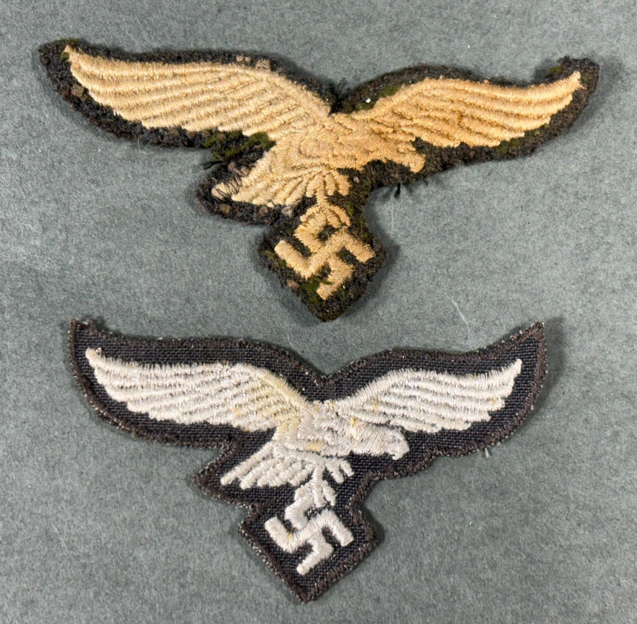 WWII GERMAN LUFTWAFFE CAP & BREAST EAGLE INSIGNIA