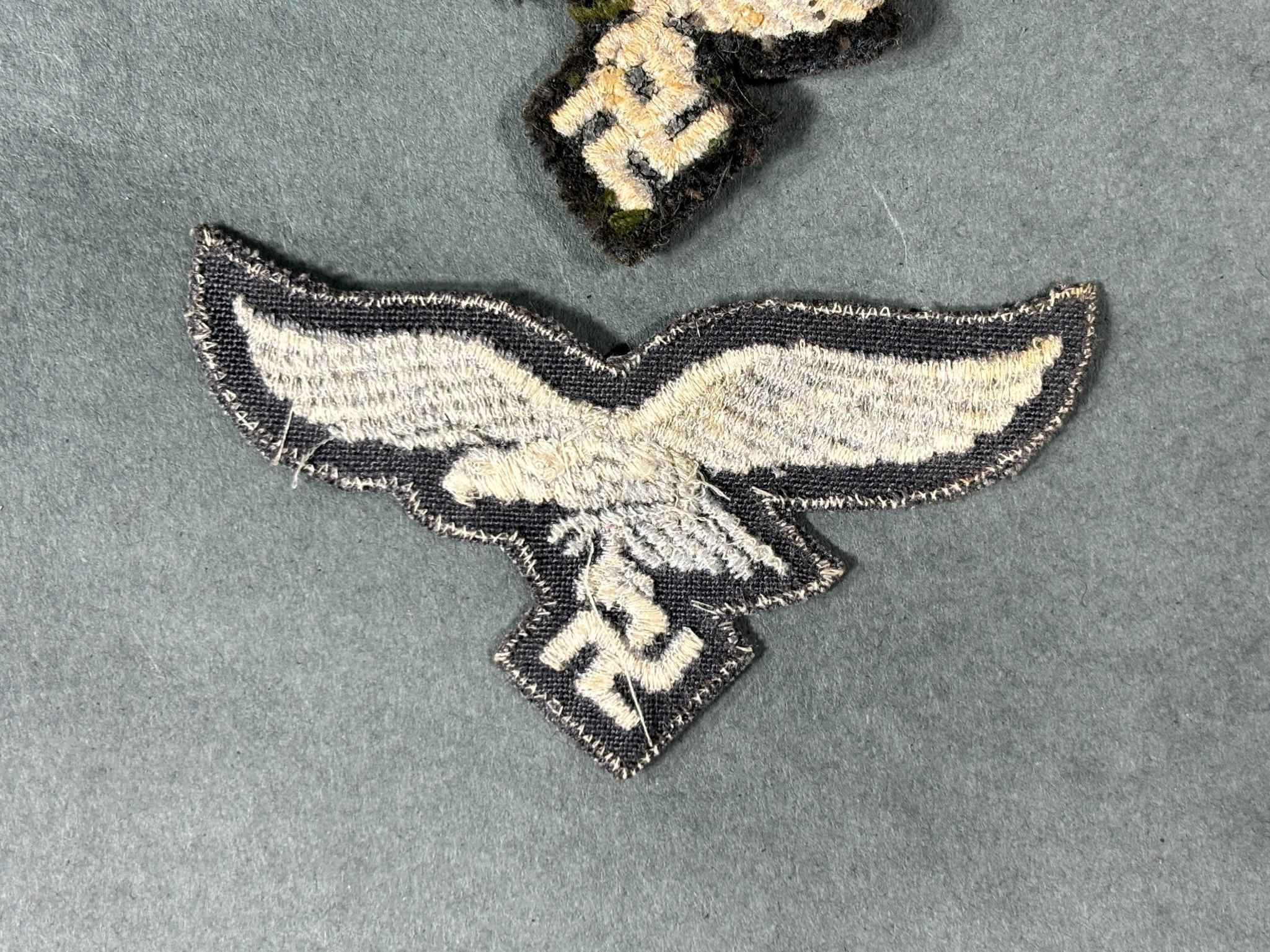 WWII GERMAN LUFTWAFFE CAP & BREAST EAGLE INSIGNIA