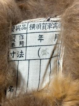 WWII JAPANESE ARMY WINTER HAT W/ NOSE SHIELD