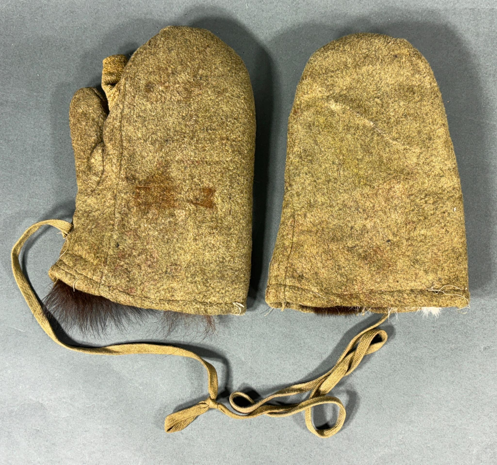 WWII IMPERIAL JAPANESE ARMY COLD WEATHER MITTENS