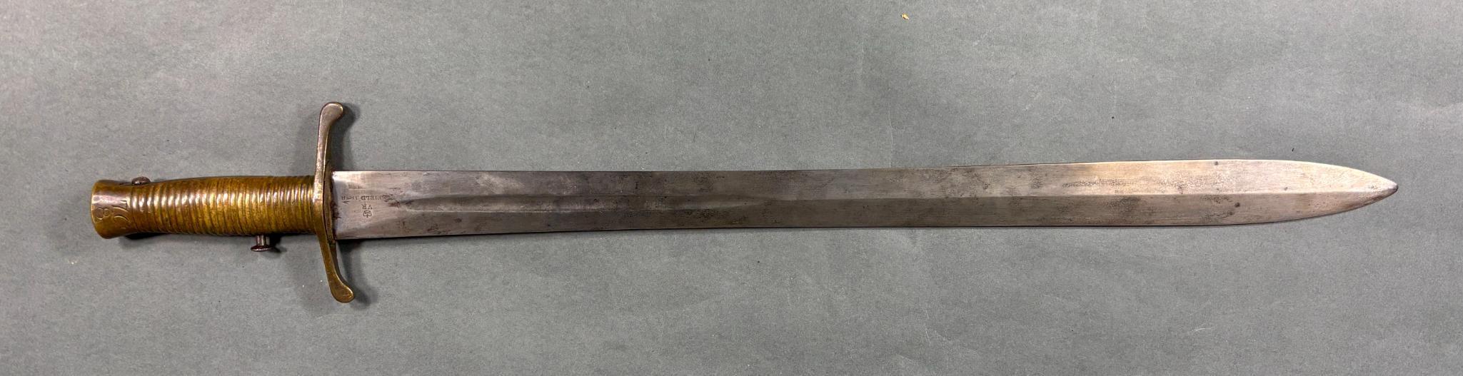 BRITISH 1ST PATTERN P-37 BRUNSWICK BAYONET - 1838