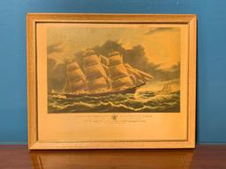 Ships and Train Prints Currier & Ives Reproductions