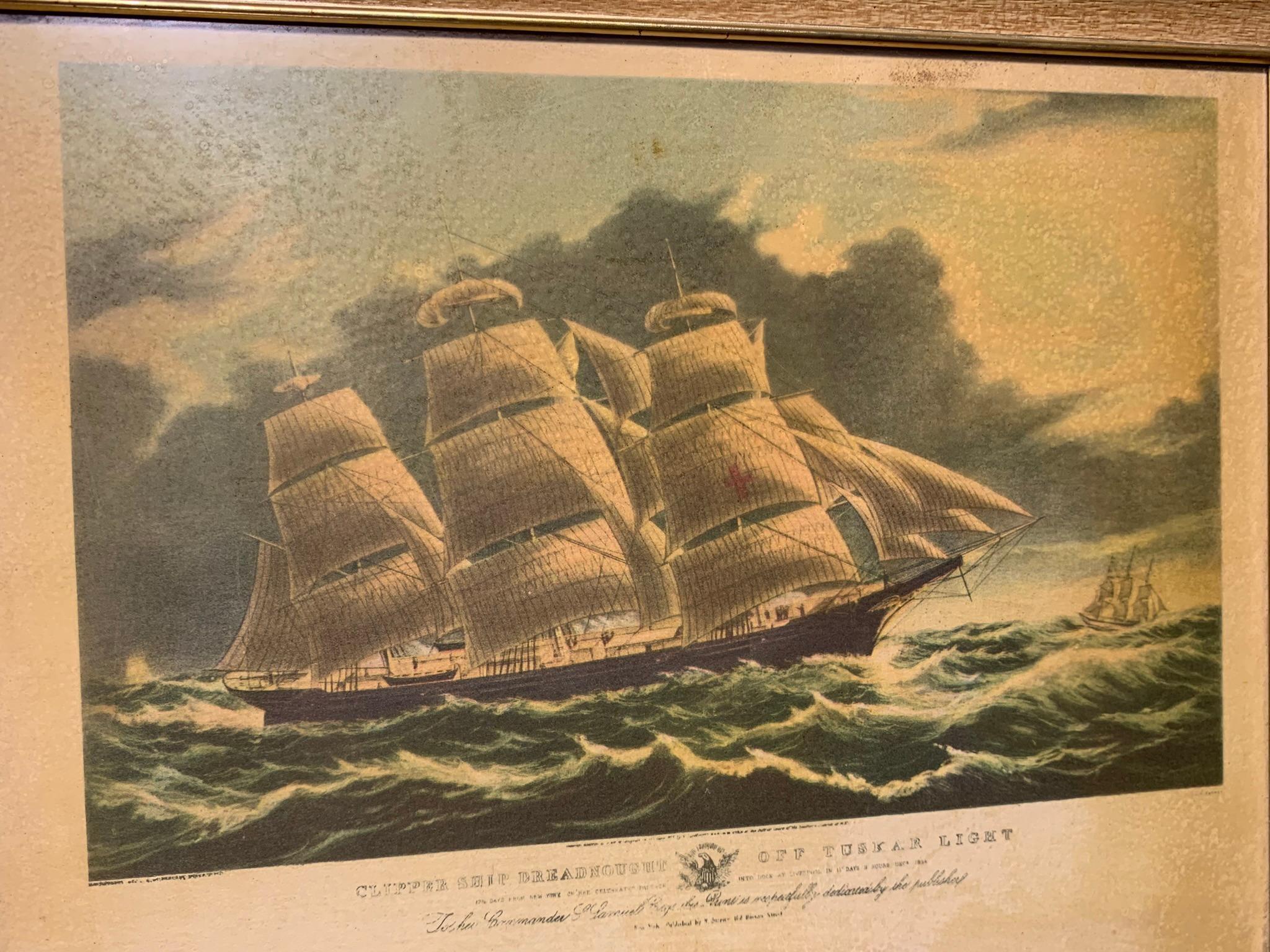 Ships and Train Prints Currier & Ives Reproductions