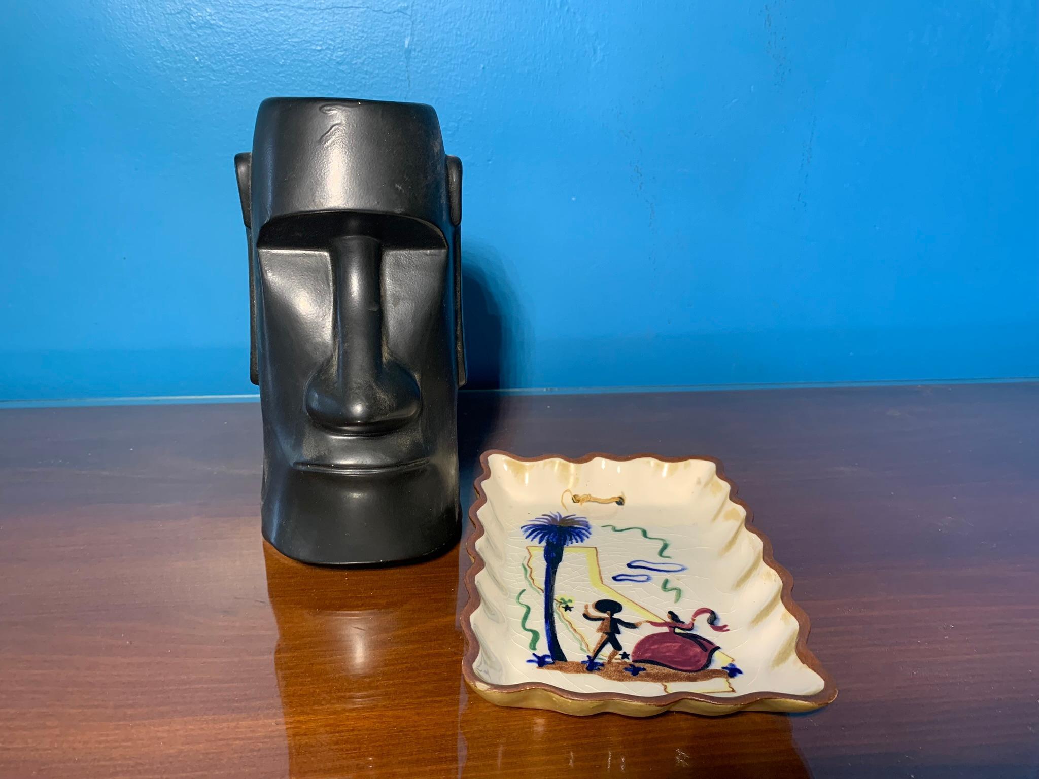 Fireside Tiki Mug & Inaugural Ceremonies School of Apparel Design U of CA Art Pottery Wall Hanging