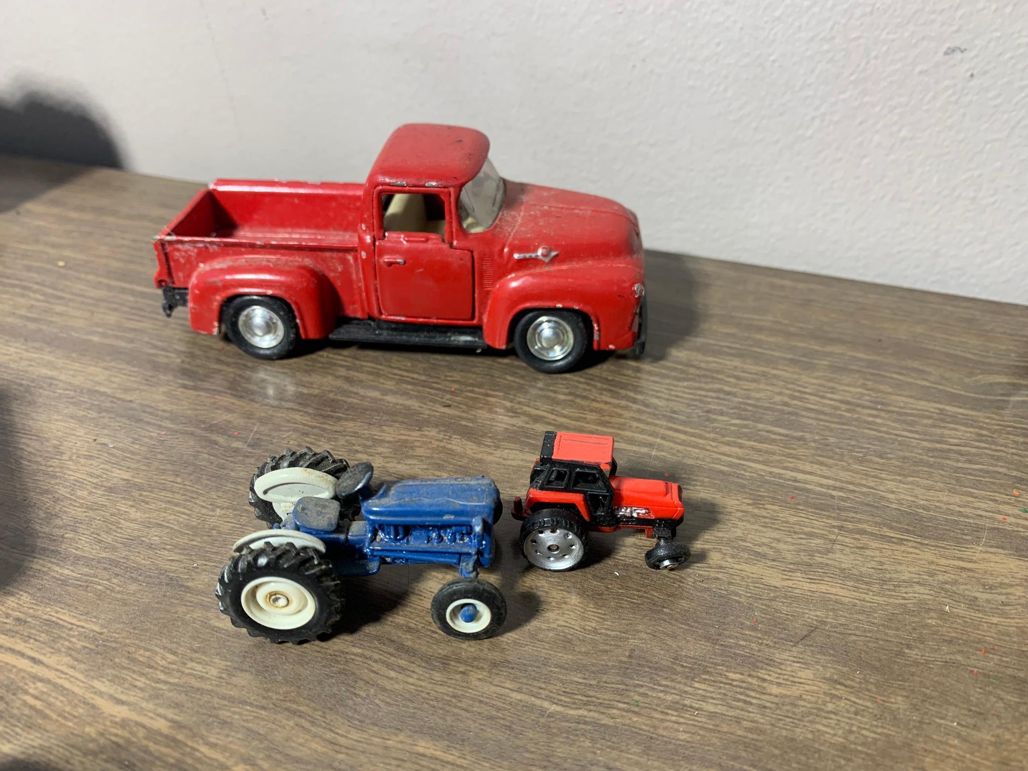 Diecast & Plastic Tractors, Implements and Cars - Some by Ertl