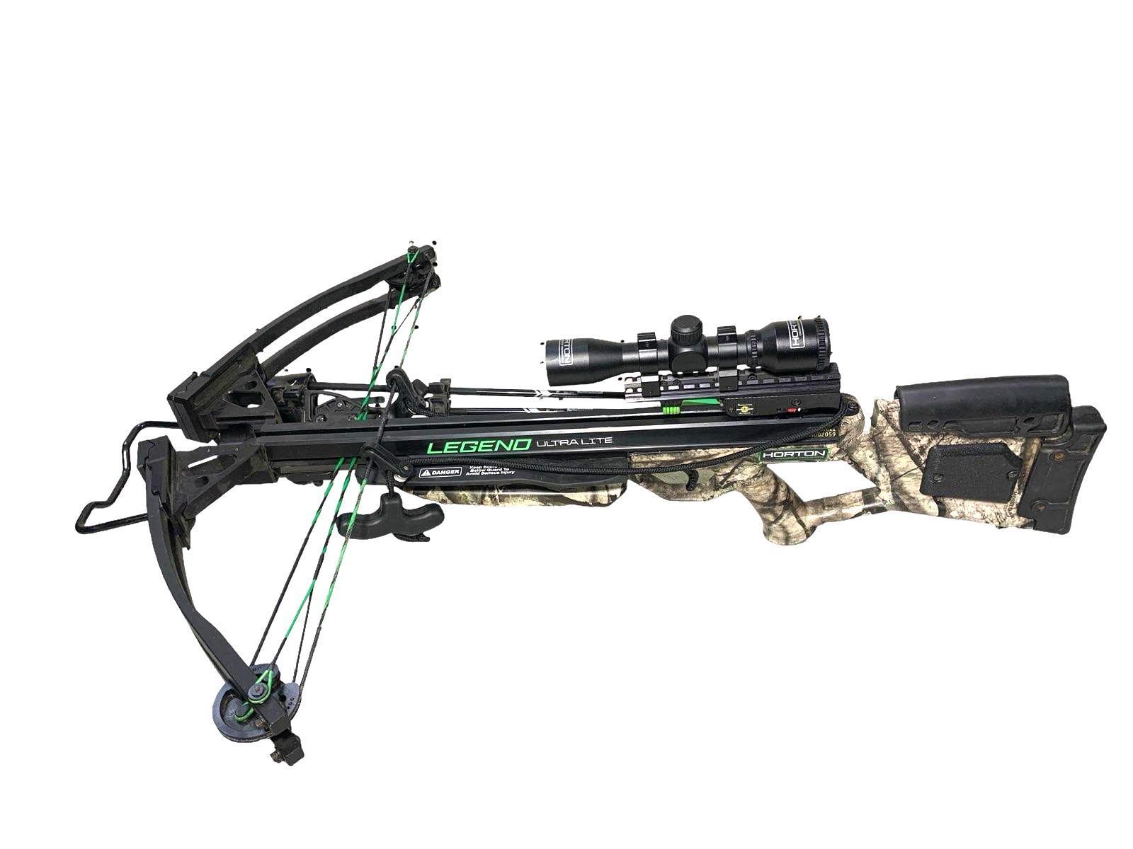 Horton Legend Ultra Lite Crossbow with Horton Scope and Arrow Accessories and Soft Case