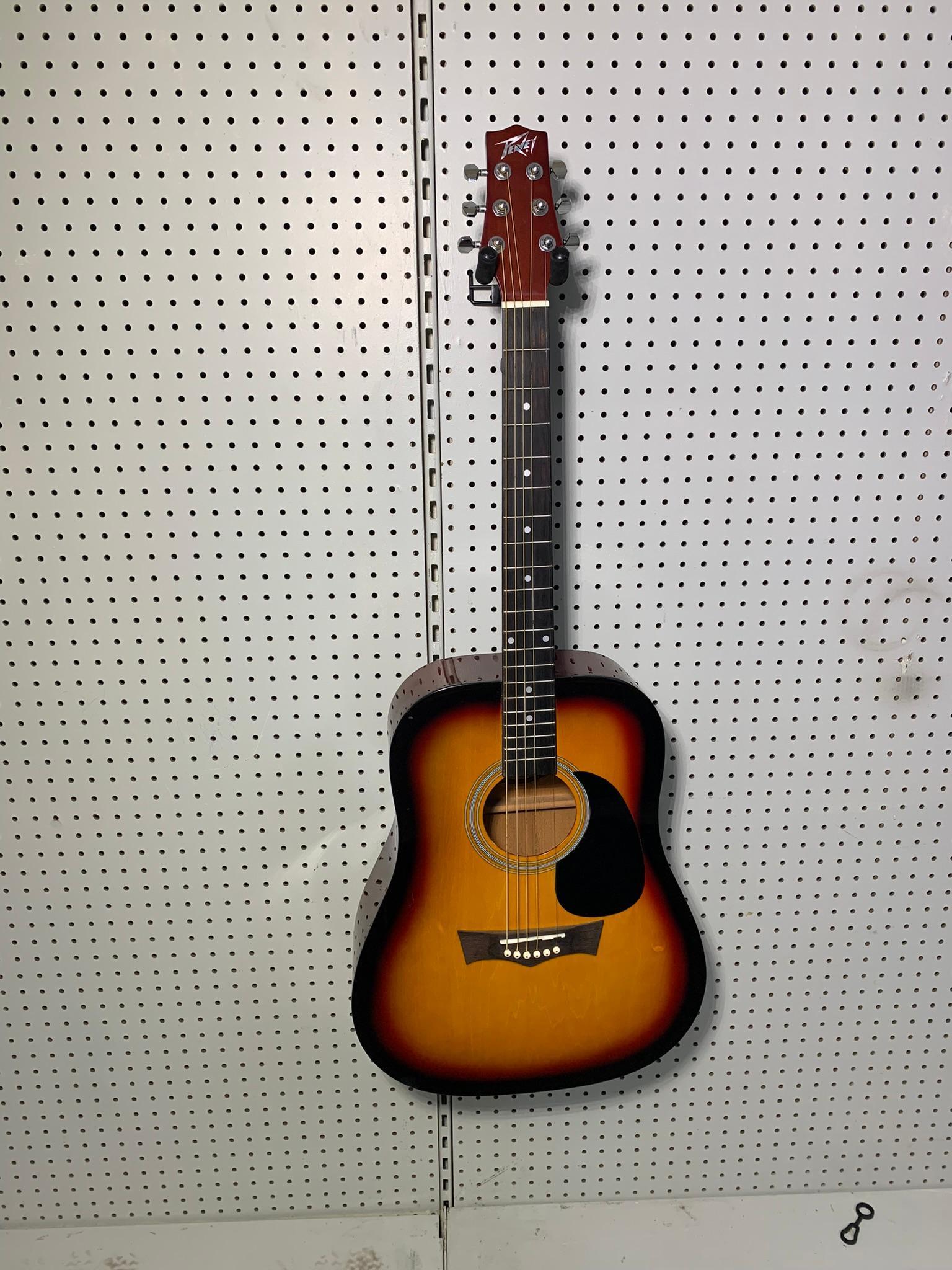 Peavey Sunburst Dreadnought Acoustic Electric Guitar with Case