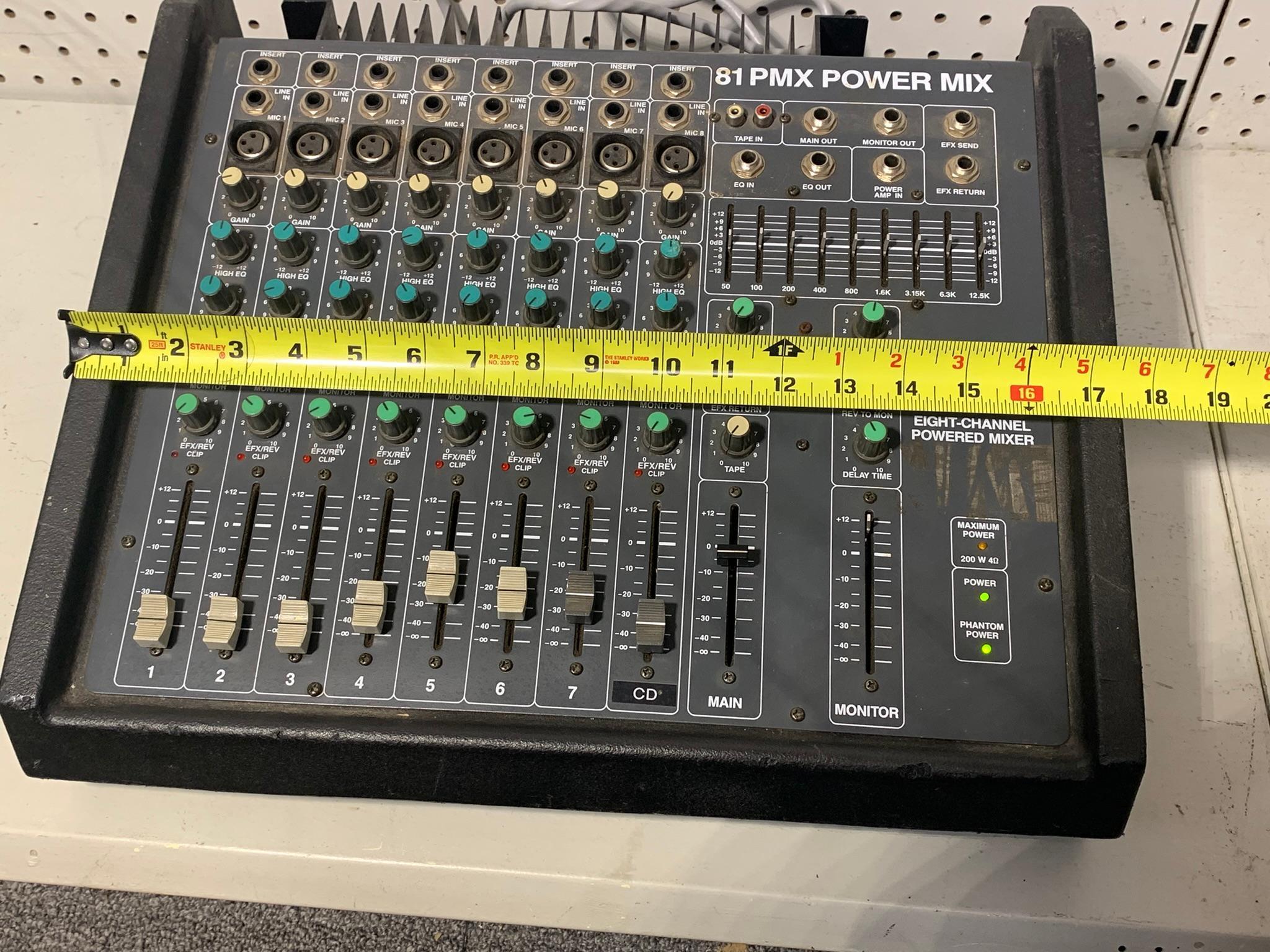 EV Eight-Channel Powered Mixer, 81 PMX Power Mix