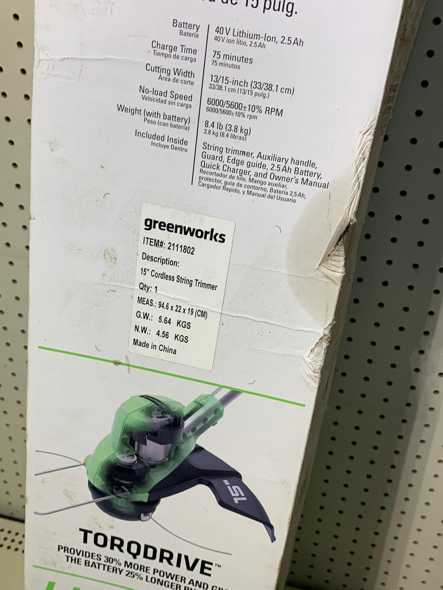 Greenworks String Trimmer (NO BATTERY)