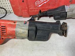 2 Milwaukee Reciprocating Saws with One Case