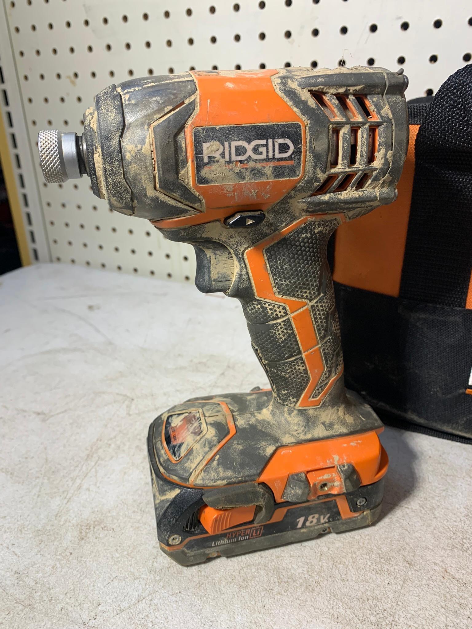 Ridgid Tool Kit with Drills, Charger and Batteries