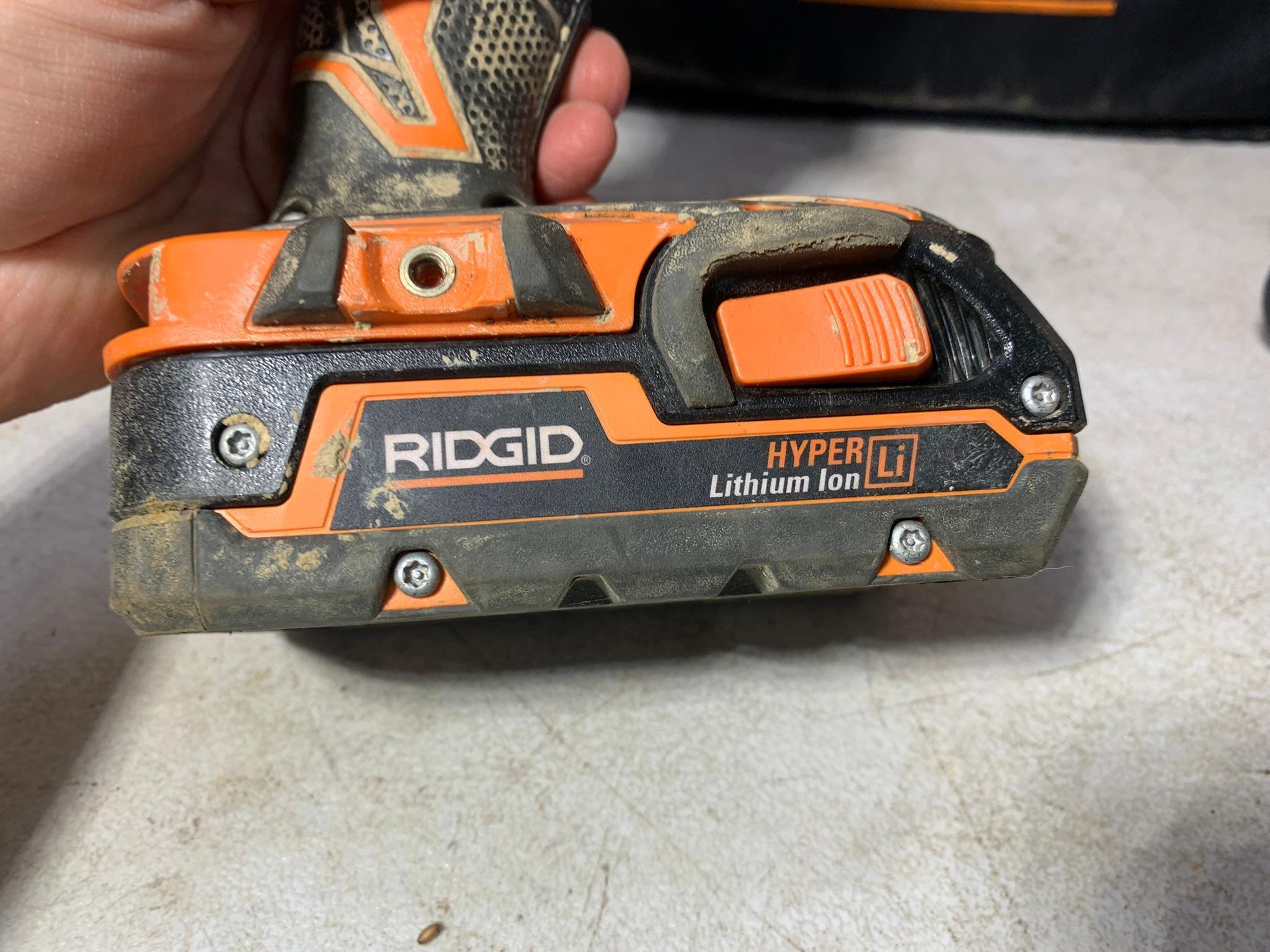 Ridgid Tool Kit with Drills, Charger and Batteries