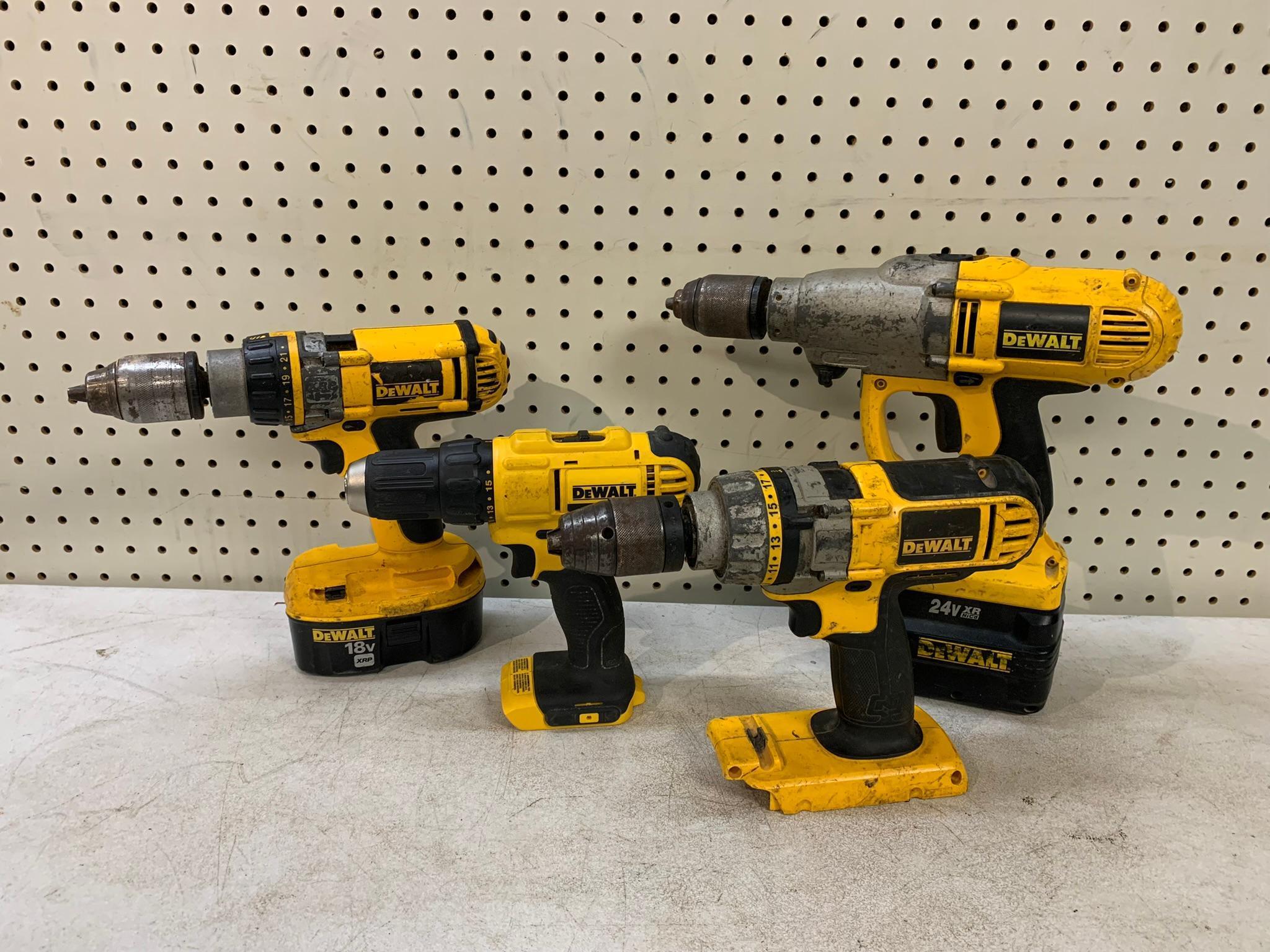 4 DeWalt Drills