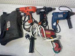 Group of Drills including Craftsman, Black & Decker