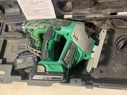 Hitachi Jig Saw with Battery & Charger and Hitachi Drill, Battery, Charger & Flashlight