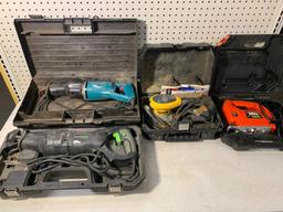 Makita Reciprocating Saw, Black & Decker Jig Saw, Dual Reciprocating Saw & Dewalt Sander