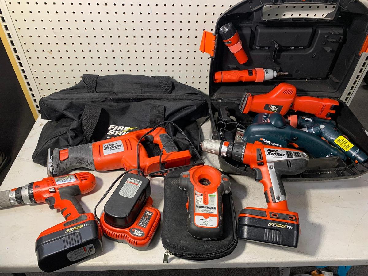 Group of Black & Decker Tools & Firestorm Tools