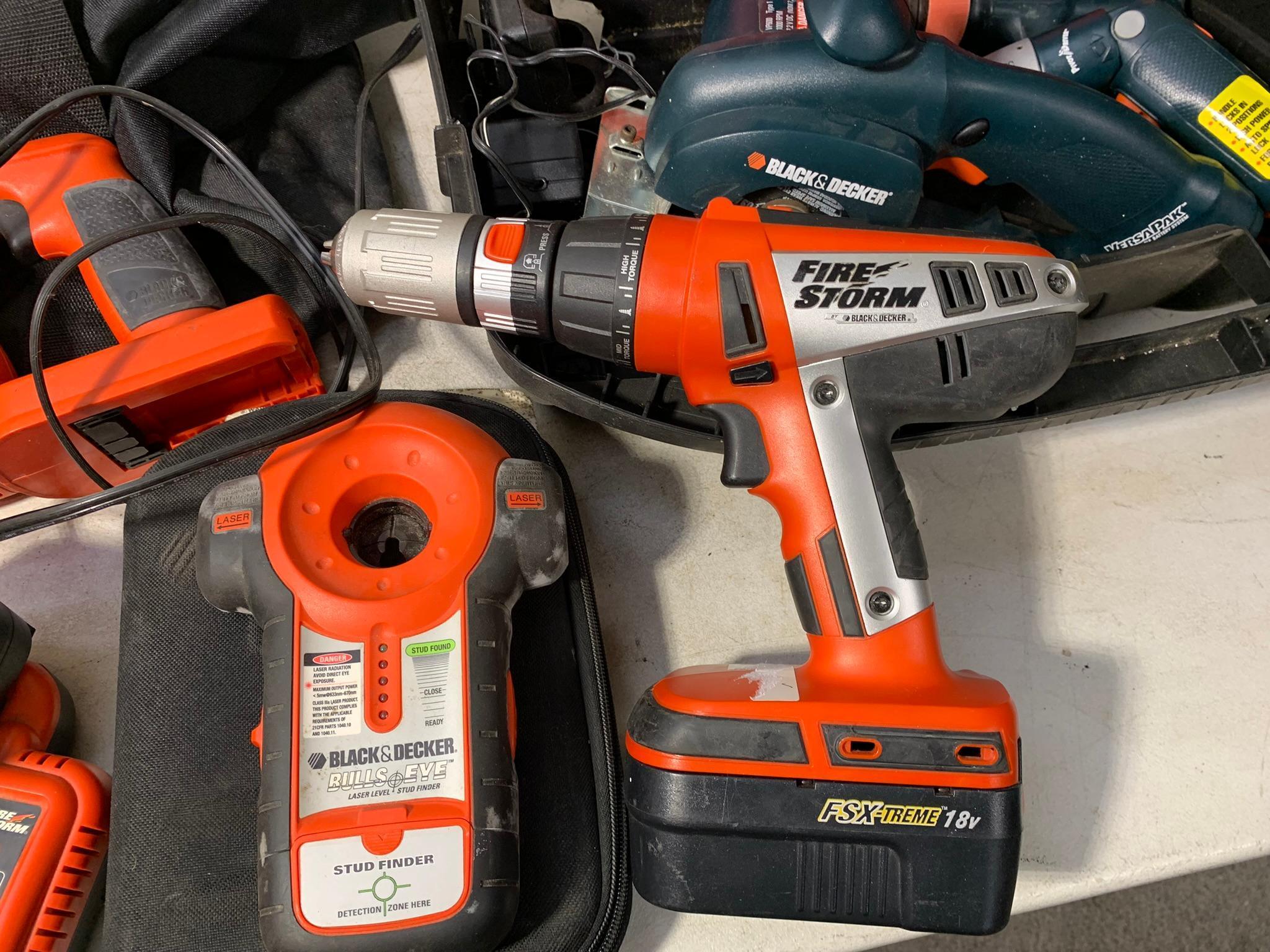 Group of Black & Decker Tools & Firestorm Tools