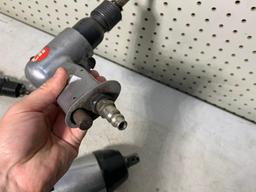 Group of Pneumatic Tools - Impact Wrench, Air Hammer, Chisel, Drill