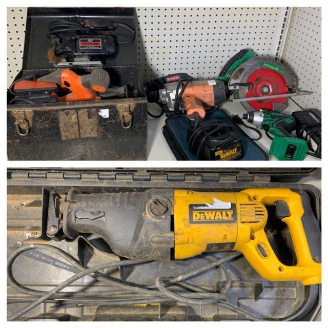 Group of Tools including Circular Saws, Impact Driver, Reciprocating Saw & More