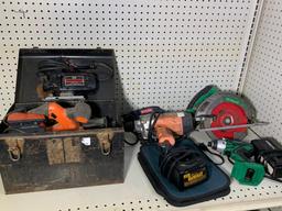 Group of Tools including Circular Saws, Impact Driver, Reciprocating Saw & More