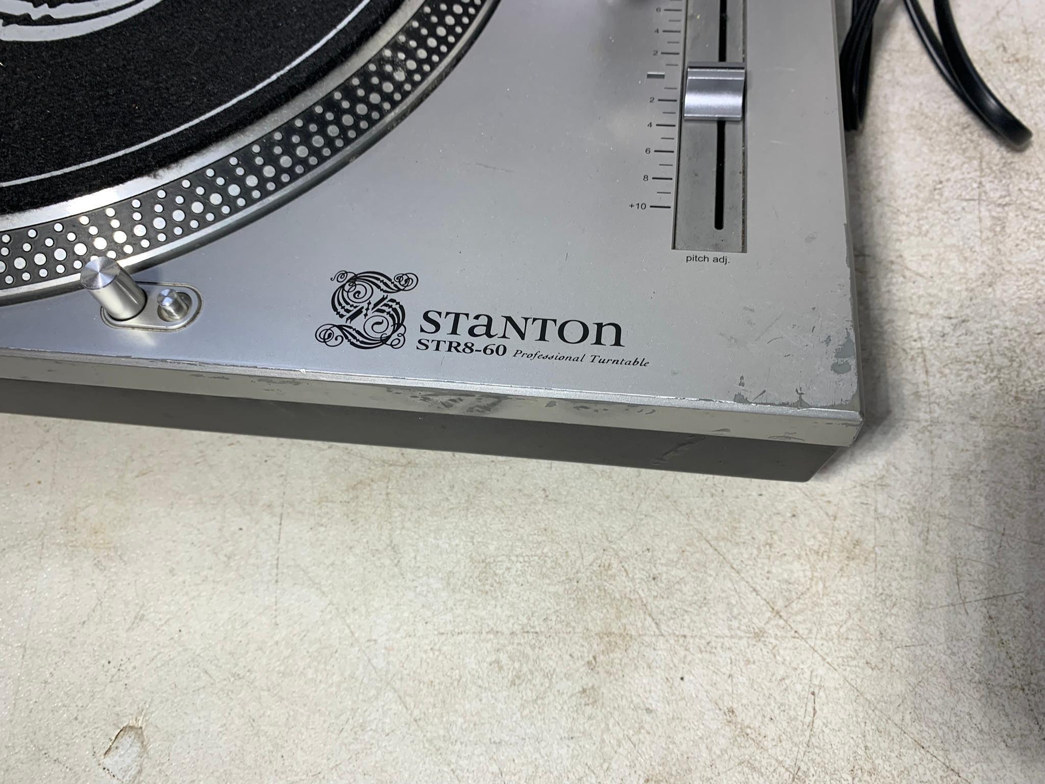 2 Stanton Turntables - One Power Cord, Both Missing Leg