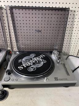 2 Stanton Turntables - One Power Cord, Both Missing Leg