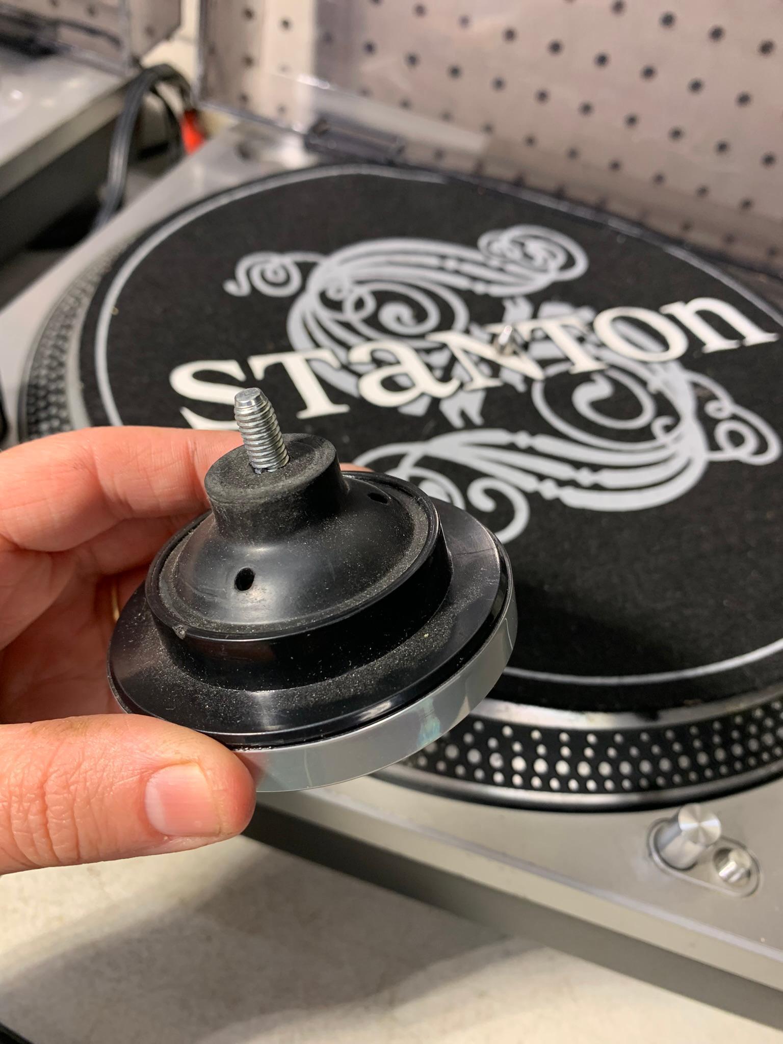 2 Stanton Turntables - One Power Cord, Both Missing Leg