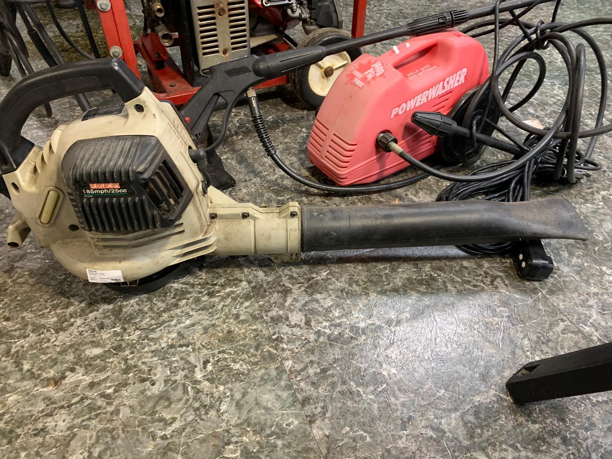 Power Washer, Generac 6600LP Pressure Washer & Craftsman Blower