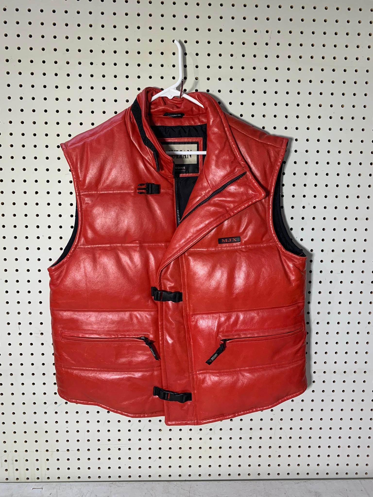 	 Retro M. Julian Wilson's Leather MJX Red Vest, Size Small