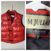 	 Retro M. Julian Wilson's Leather MJX Red Vest, Size Small