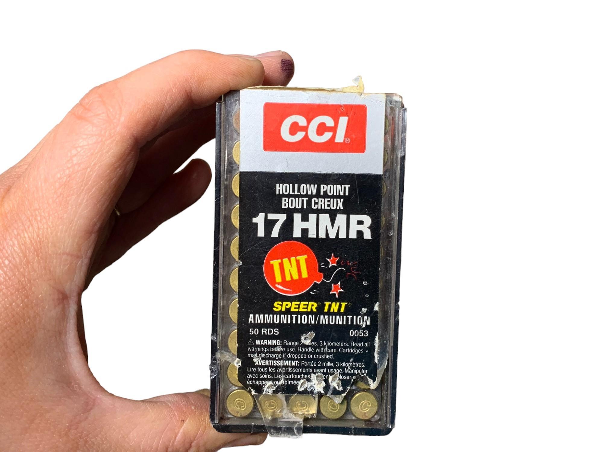 Ammo Can plus ammunition Lot - 17 HMR, 7.62, 38 SPL
