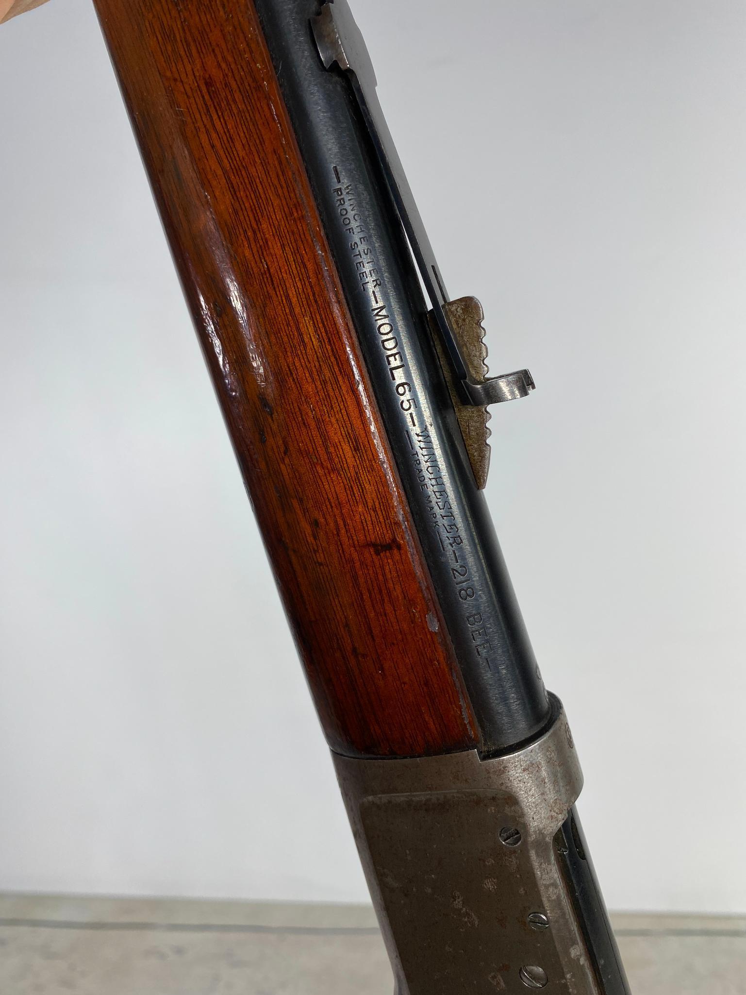 * Winchester Model 1892 Lever Action Rifle in 218 Bee Model 65 Barrel