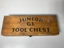 Vintage 1940's Wooden Junior G.I. Tool Chest