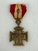 Confederate UDC - WWI numbered Cross of Military Service with "dolphin" overseas service device