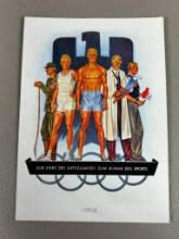 Nazi German WWII 1936 Berlin Olympics Propaganda Postcard