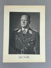 WWII Nazi German Autographed Photo of Erhard Milch Luftwaffe Field Marshal