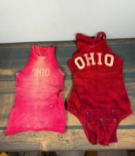 Early 1900s Ohio State University Basketball Jersey and Wrestling Singlet