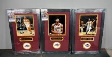 Evan Mobley, Jarrett Allen & Ricky Rubio all signed, matted, framed, JSA